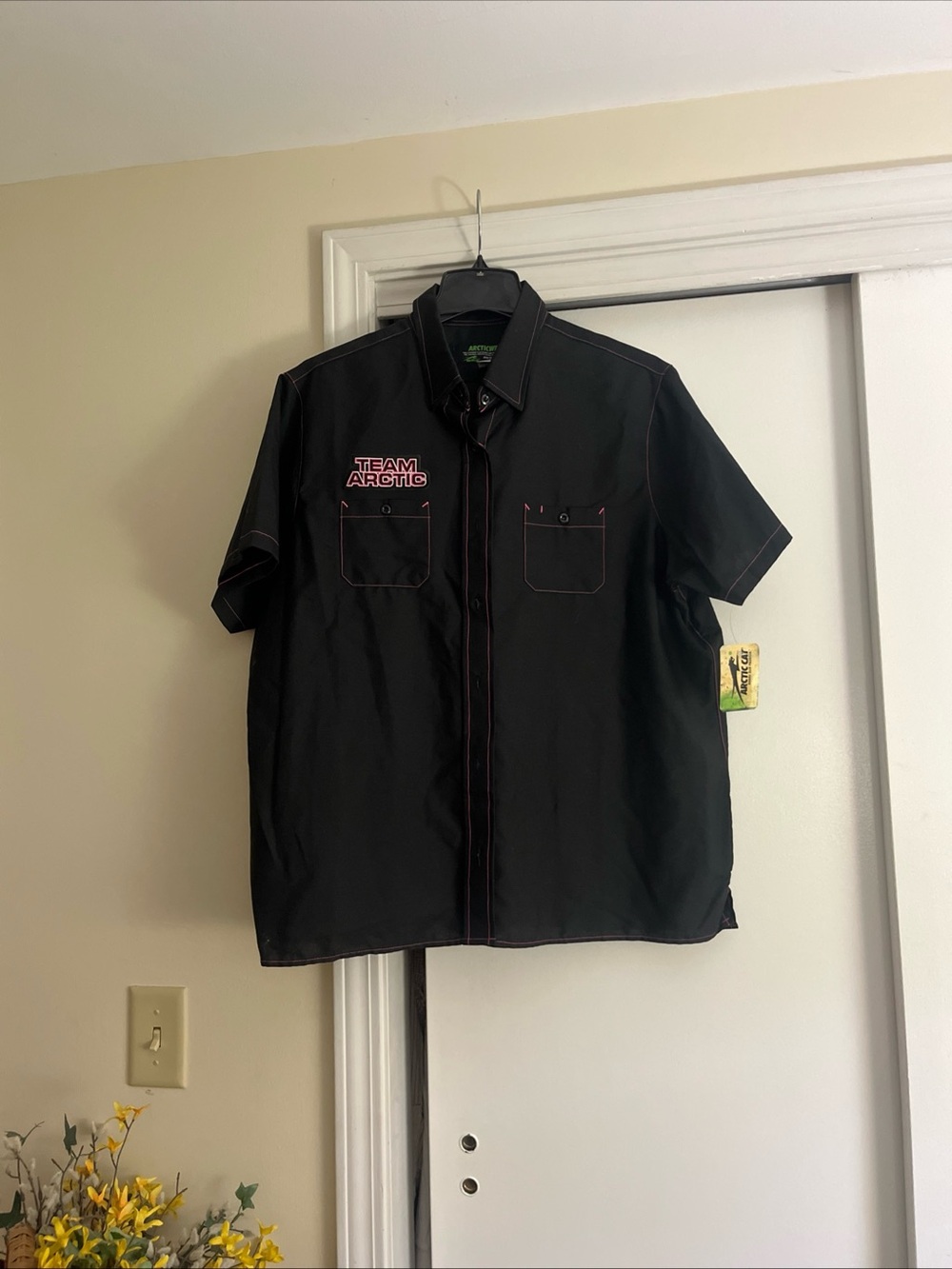 Team Arctic Black Short-Sleeve Button-Down Shirt